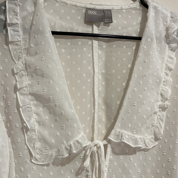 ASOS Maternity White Ruffle Blouse - Picture 2 of 5